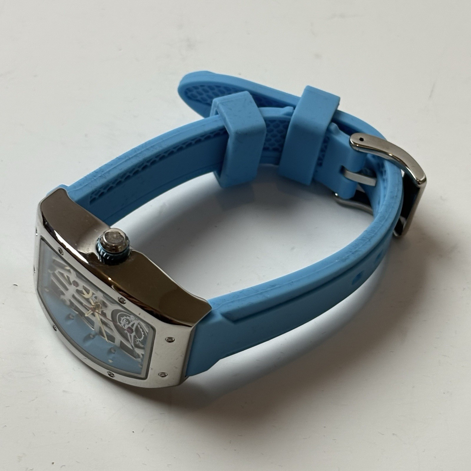 IceTime 33mm Blue Dial Steel Ladies Luxury Watch 0.10ct Diamonds IT25