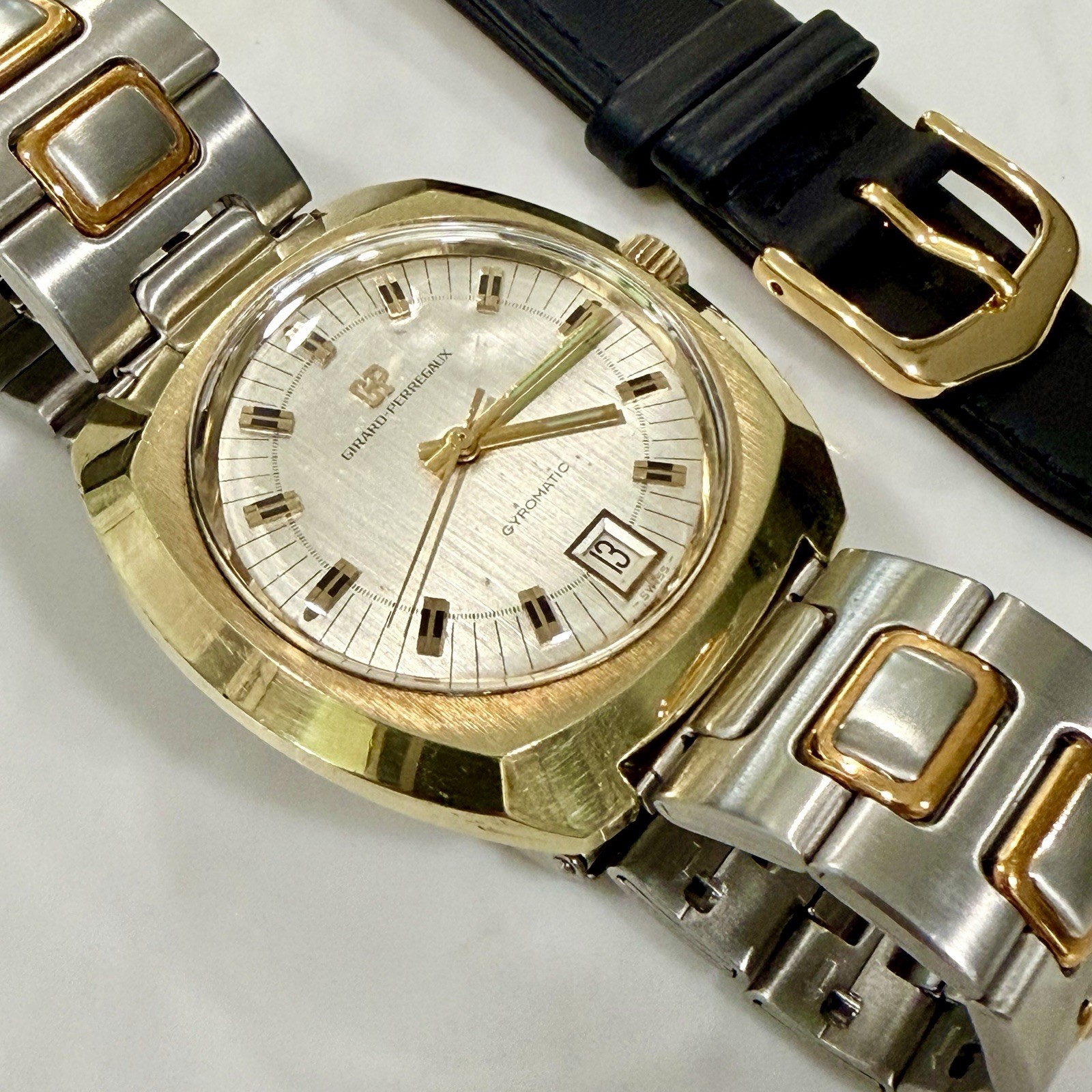 Vintage GIRARD PERREGAUX Gyromatic Date GoldPlated Automatic Men’s 38mm Watch