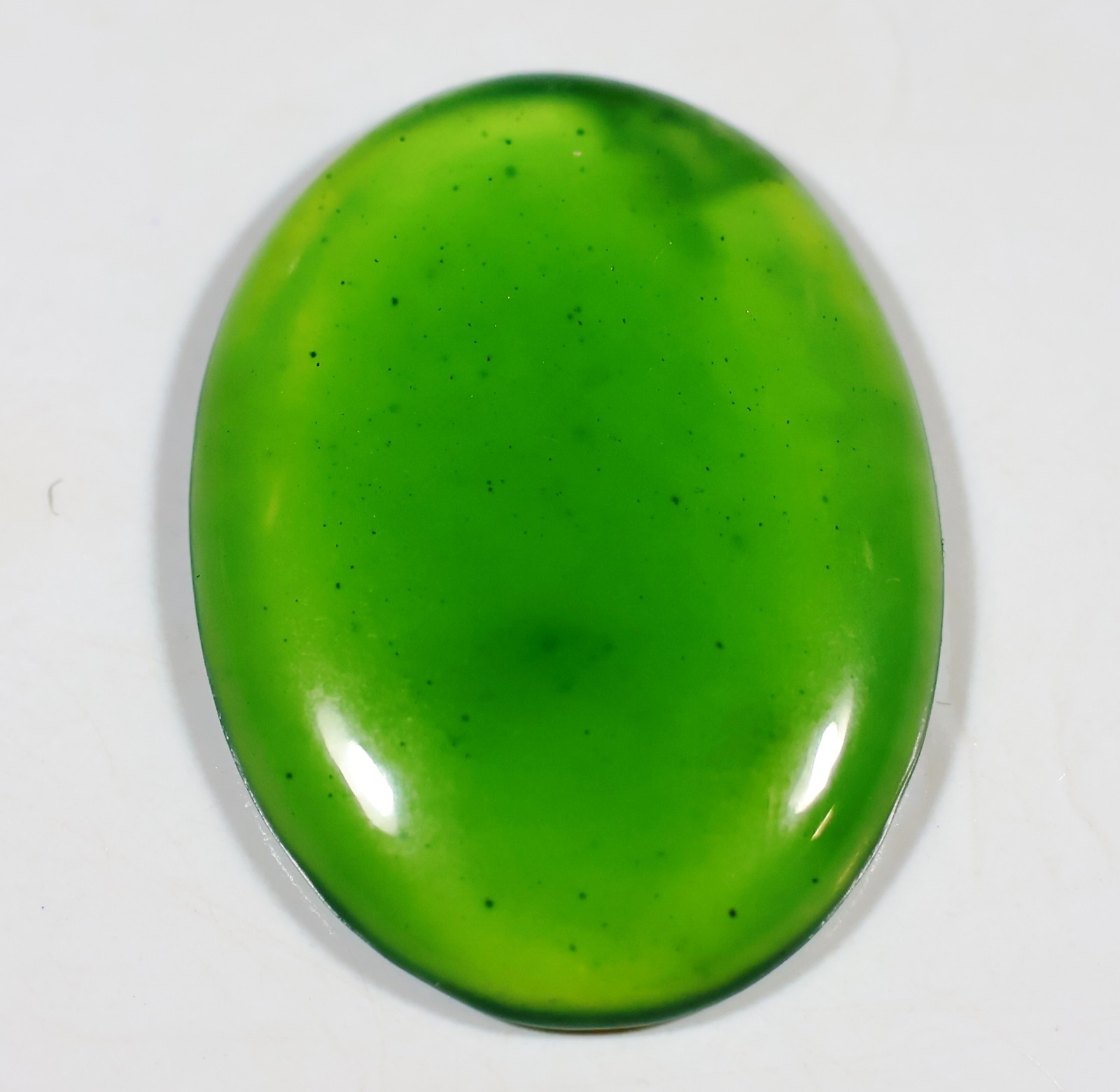 22 Ct 4X21X28 mm Natural Serpentine Nephrite Jade Oval Cabochon Gemstone KJ-235