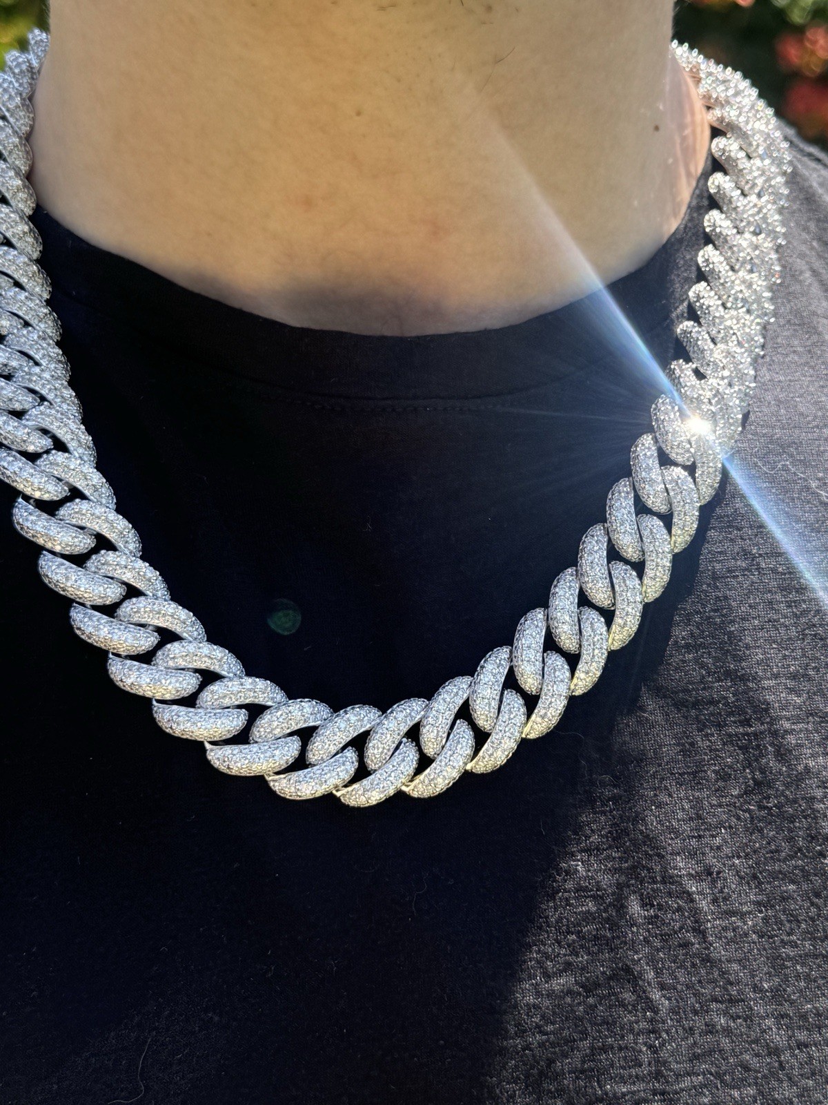 18MM Iced Out Cuban Link Chain AAAAA CZ Gold Plated Brass Hip Hop Necklace 22”