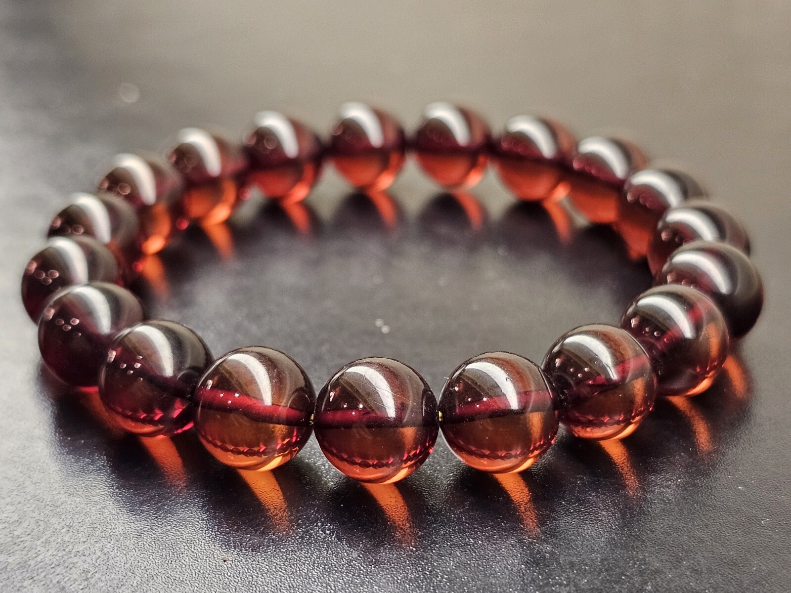 Top Quality Burmese Blood Amber Beads Bracelet 10.6mm