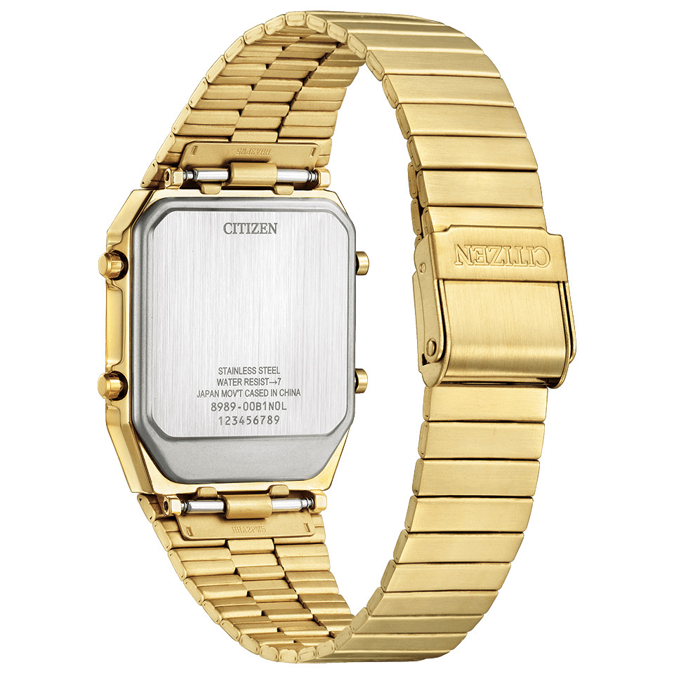 CITIZEN JG2103-56P Metallic ANA-DIGI TEMP Gold Analog Digital Vintage Men Watch