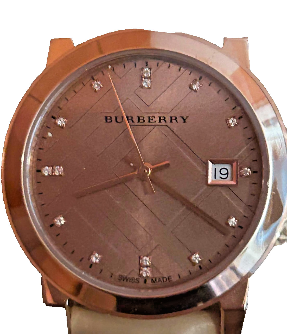 Burberry BU9131 Ladies Watch – Rose Gold – Beige Leather – Brand New – Boxed