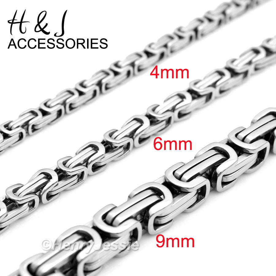 24″MEN Stainless Steel 6mm Silver Box Link Chain Anchor JESUS Cross Pendant*P58