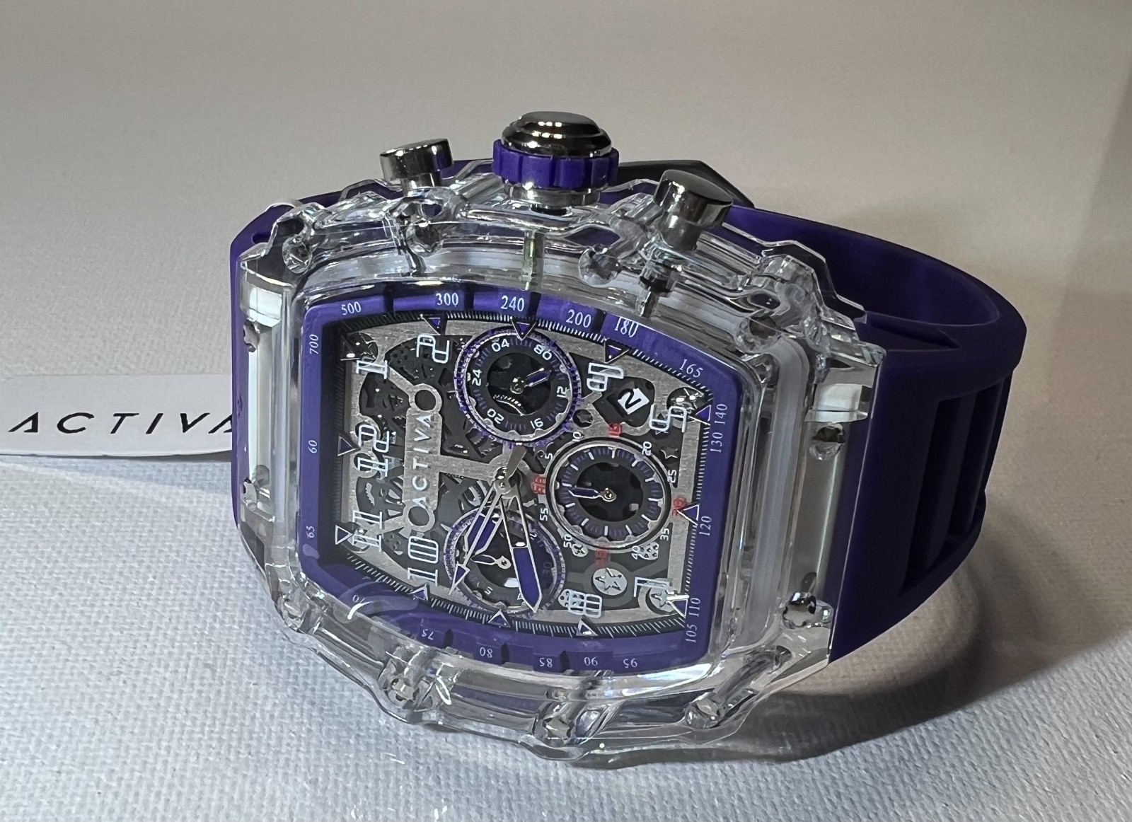 Activa X Invicta Men’s Watch | Skeleton Dial | 44.3mm | Purple | ACW2305-010