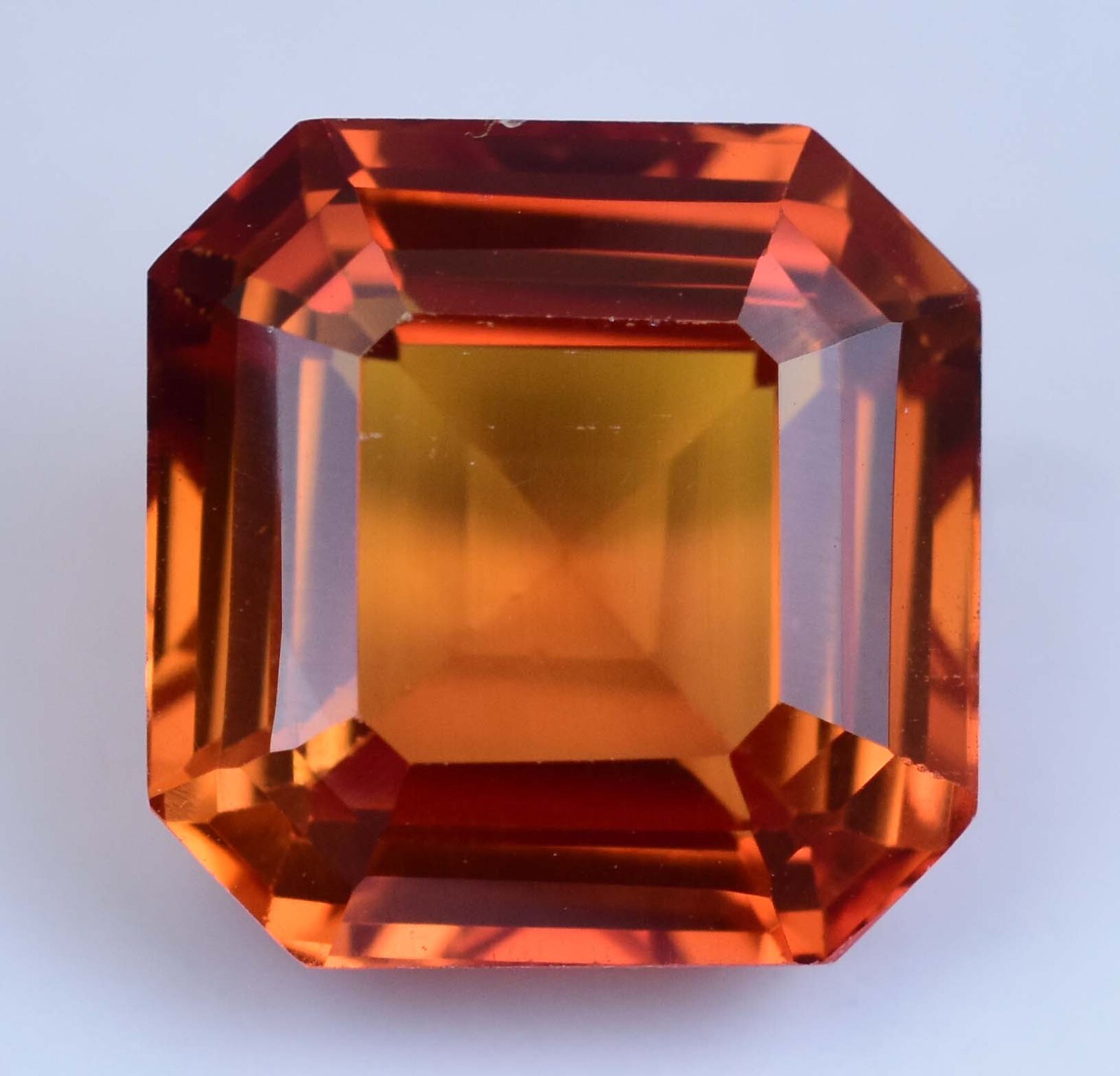 14.85Ct Natural Ceylon Padparadscha Sapphire Stunning Certified Asscher Gemstone