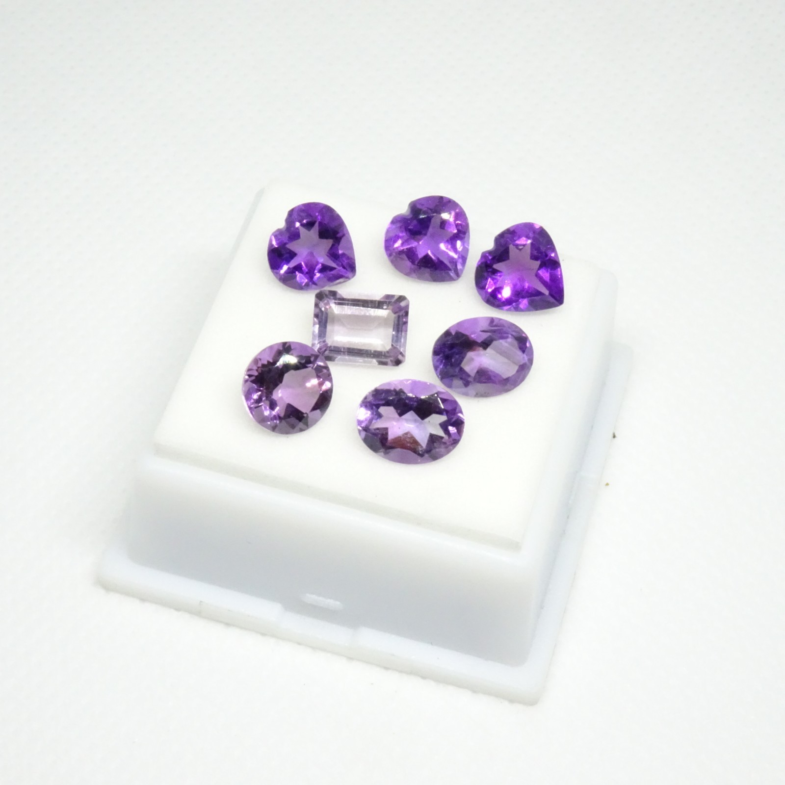 10.09CTW Amethyst Parcel – Shape & MM Varies – African Amethyst Gemstones Parcel