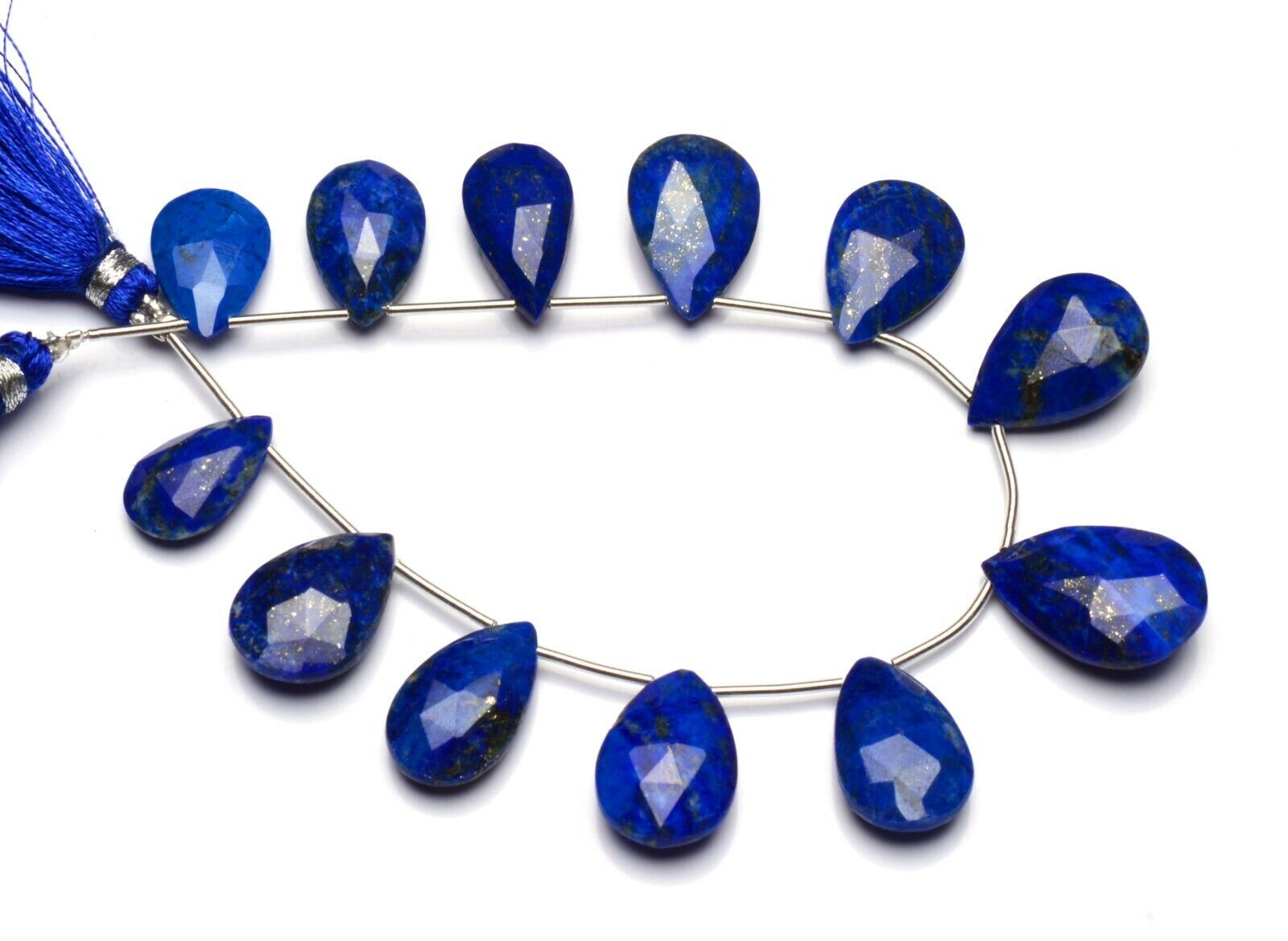 Natural Gem Lapis Lazuli Faceted 15×9 to 19x13mm Size Pear Shape Beads 7″ Strand
