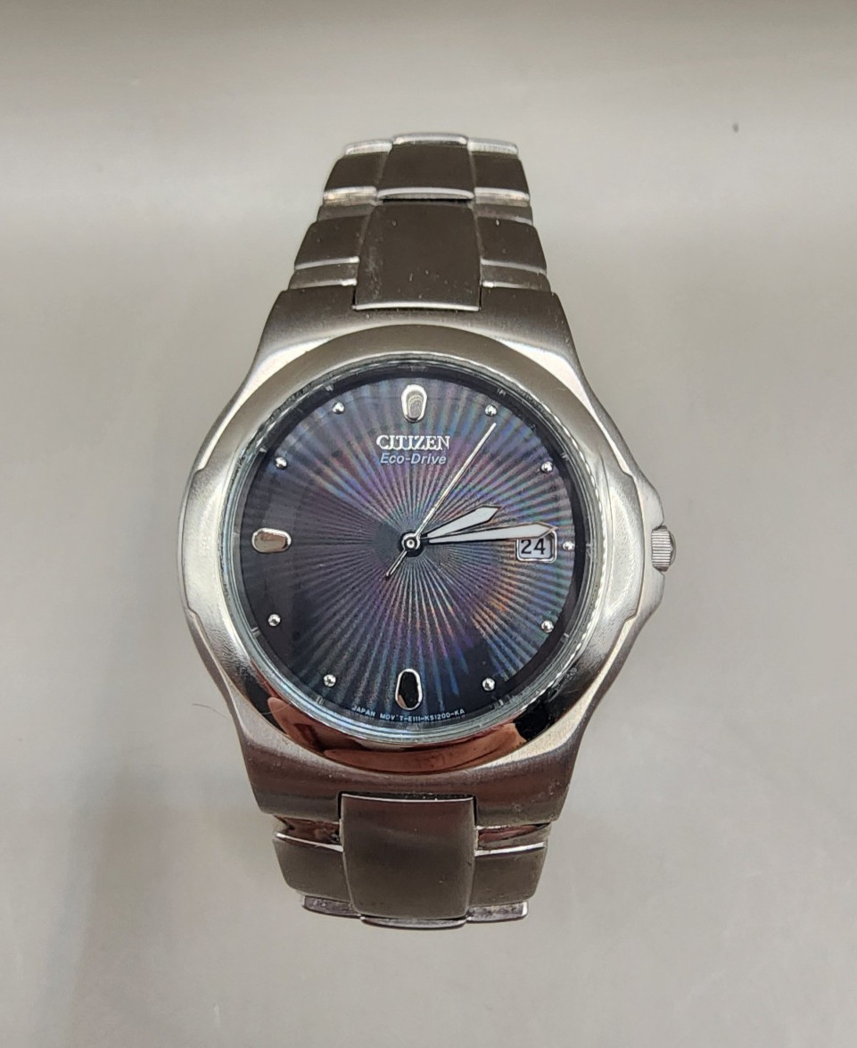 Citizen Eco-Drive Men’s Watch E111-K16750 Grey Dial Stainless Steel 38mm