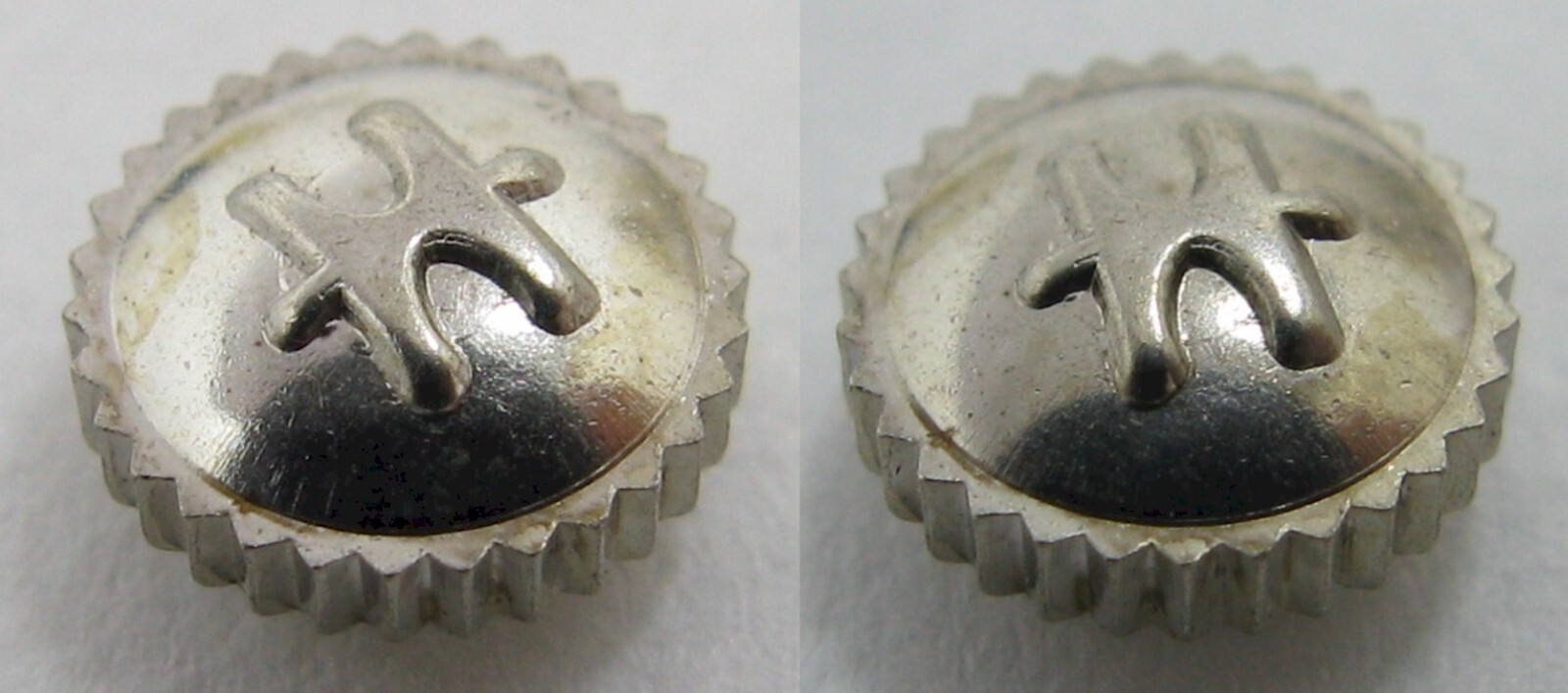 vintage Hamilton Watch Part dustproof white gold plated Crown 5 millimeters x1