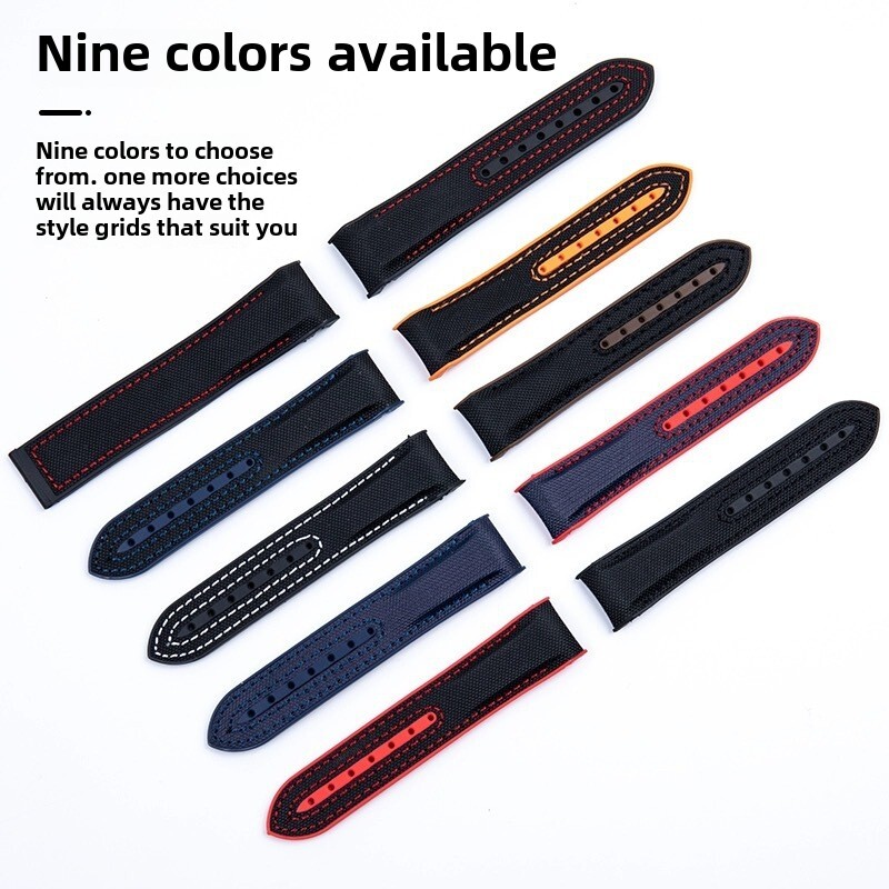 High Quality Nylon Rubber Watch Band Strap for Omega New Seamaster 300 20/22mm