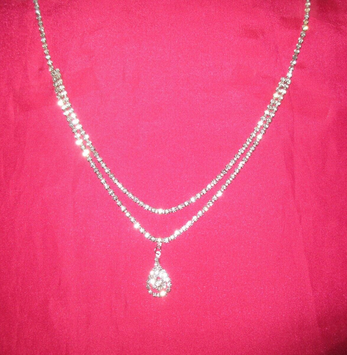 Rhinestone Belly Chain Crystal Pear Teardrop Pendant Waist Glam Belt SEXY Bling
