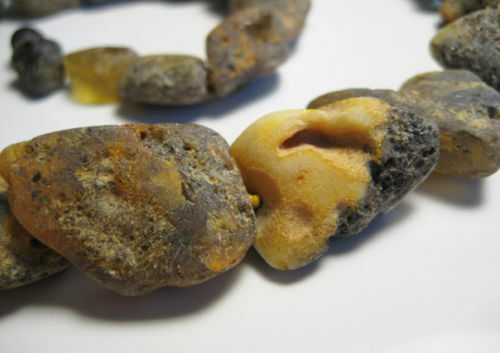 Genuine Massive Raw Amber Baltic Amber Necklace 30-35 grams !!!
