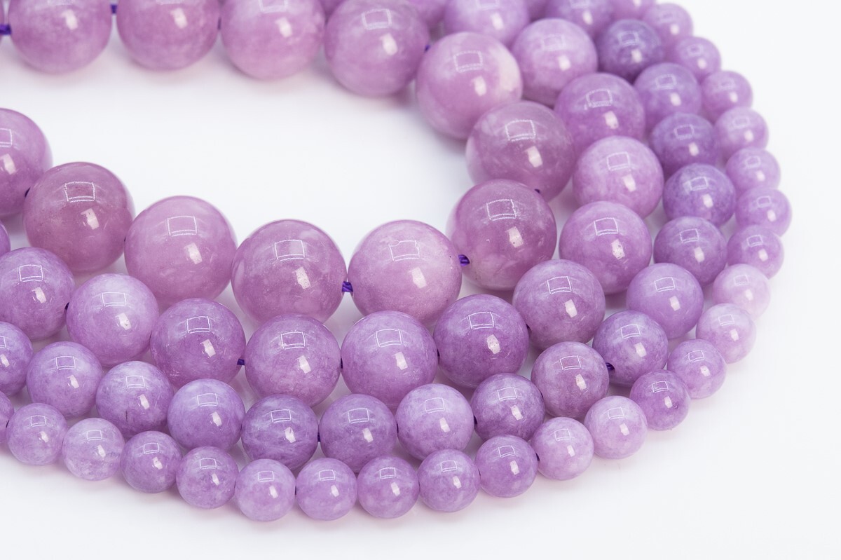 Quartz Beads Kunzite Purple Color Grade AAA Round Loose Beads 5-6/8/9-10/11-12MM