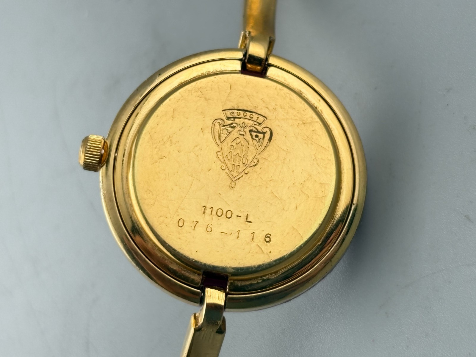[Good] Gucci Change Bezel 1100-L Women Watch Gold White 11 Colors