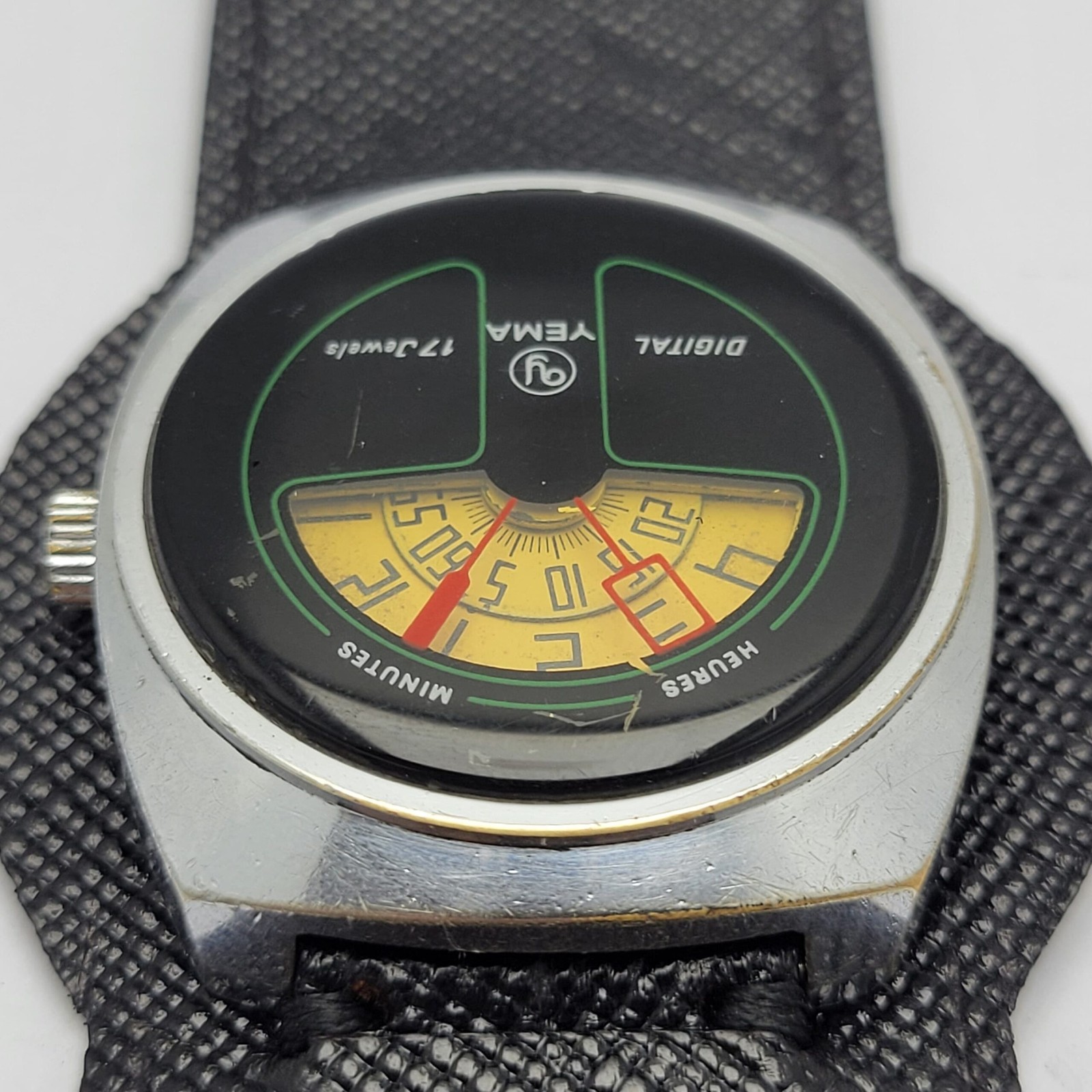 Yema Digital Jump Hour 36801 Hand Winding Vintage Men’s Watch