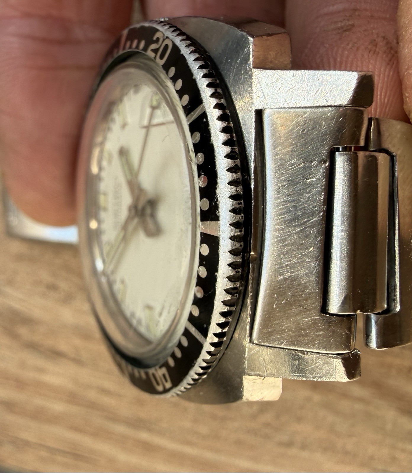 1973 Seiko 7005-8052 “Poor Man’s Diver” Automatic Vintage Diver Watch White