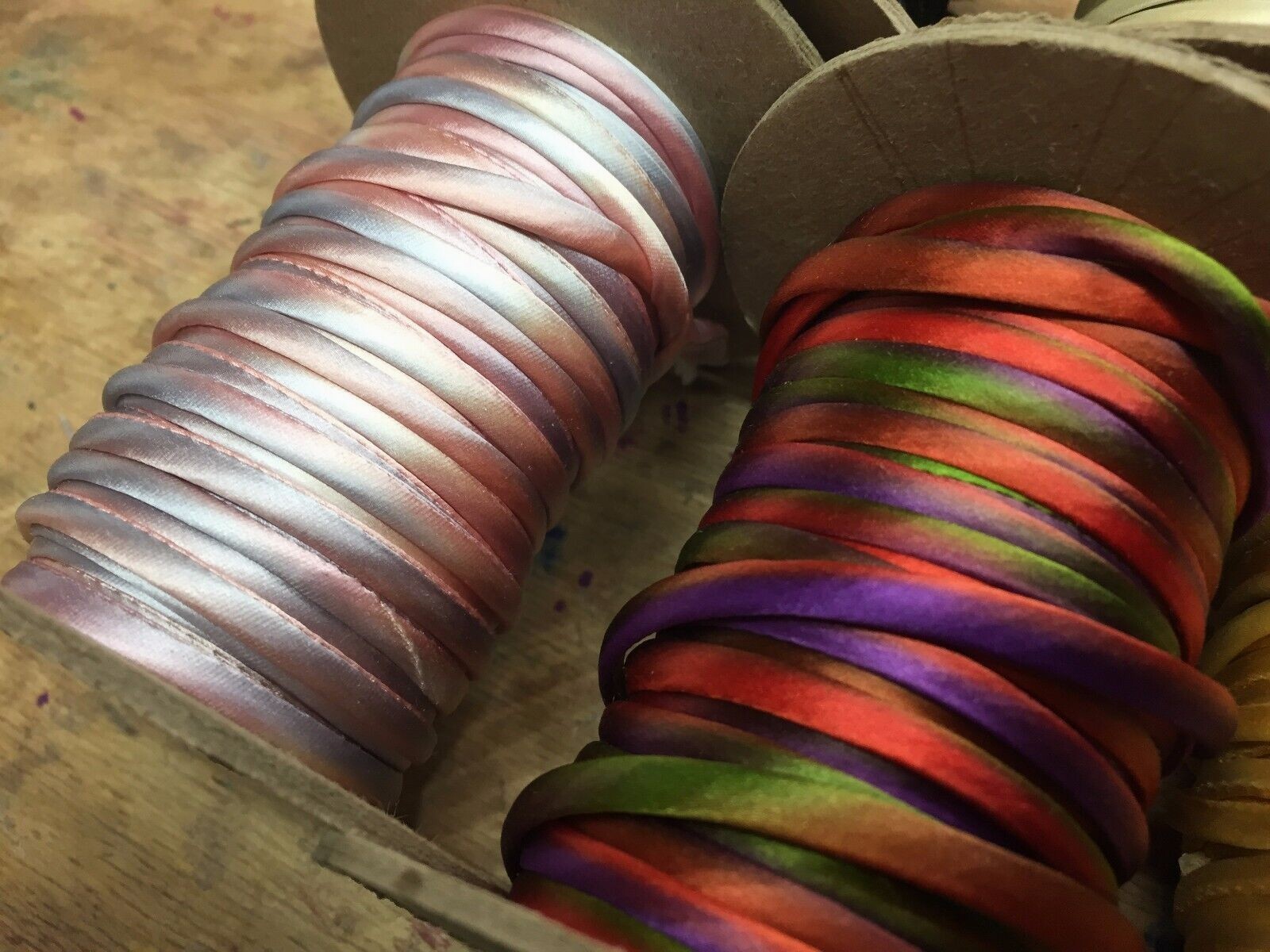 silk satin piping tubing hand dyed 1/8″ bias 1yd USA