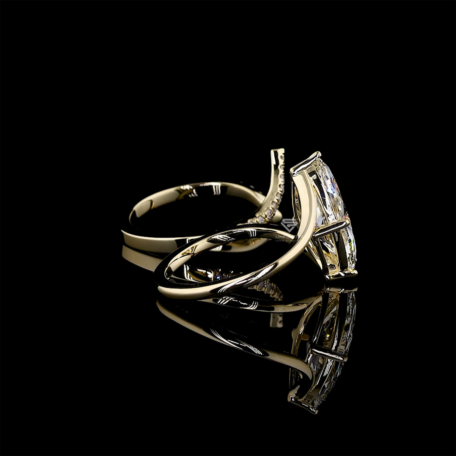 2.40CT Marquise Cut Lab Grown Diamond Ring G VS1 IGI 14K Yellow Gold Size 6