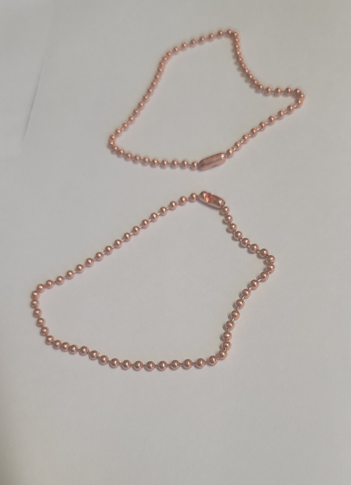 2 Pure Copper Anklet Beaded. 9 1/2 Inches 7th Anniversary Wedding Gift.