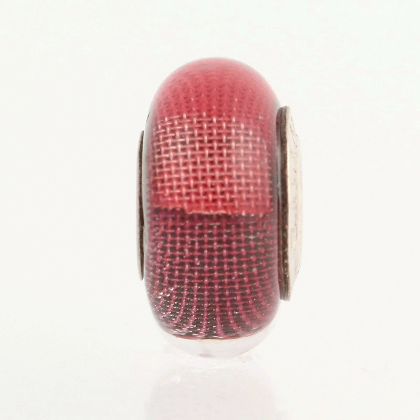 Chamilia OB-193 Cranberry Mesh Murano Bead Charm – Sterling Silver RETIRED