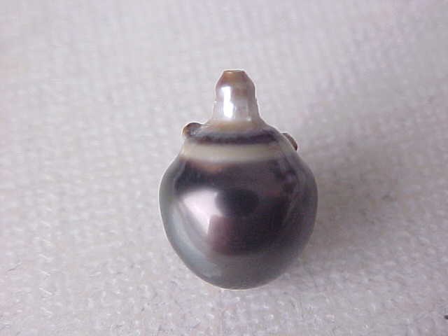 10.2MM X 14MM AAA GENUINE TAHITIAN PEARL HALFDRILLED #243