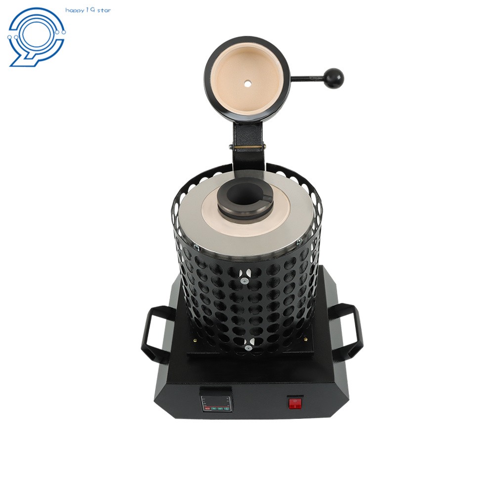 Black 3KG Gold Melting Furnace Digital Electric Melting Furnace 1400W For Mental