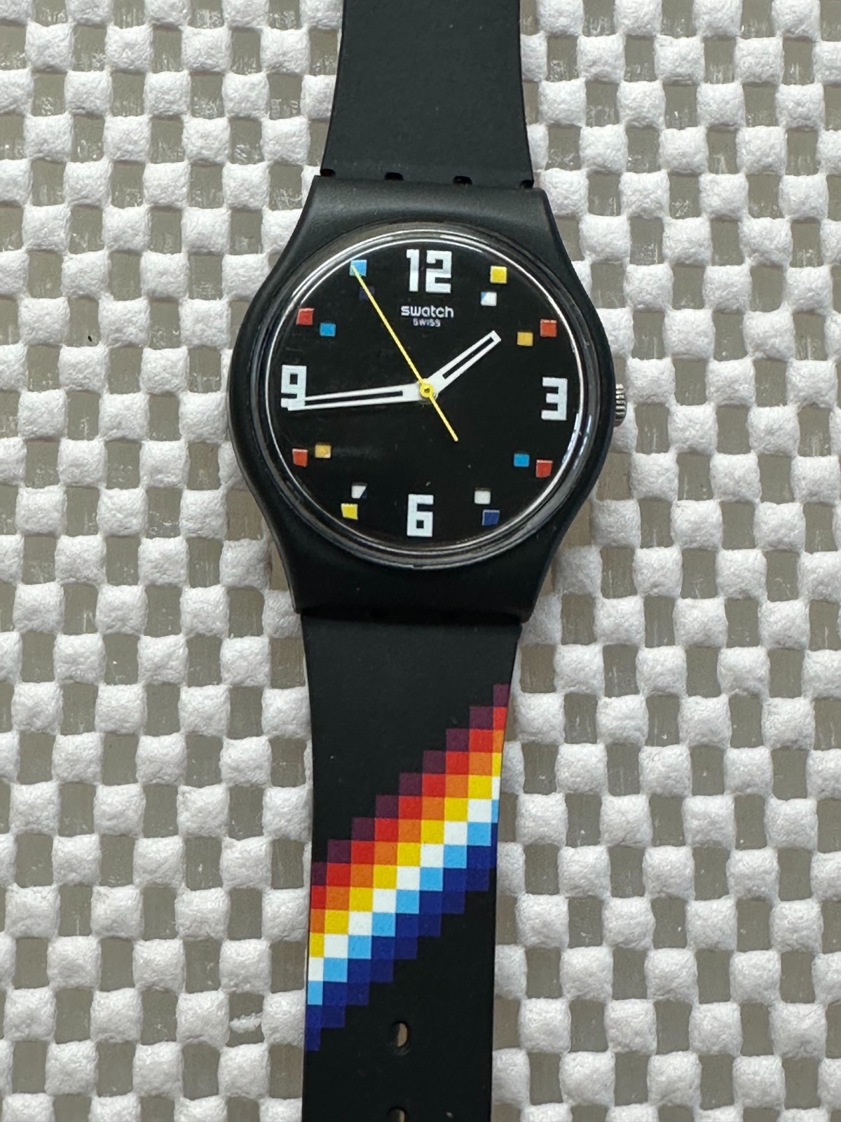 Swatch Watch Black Carousel Squares SO288705 Contemporary 2023