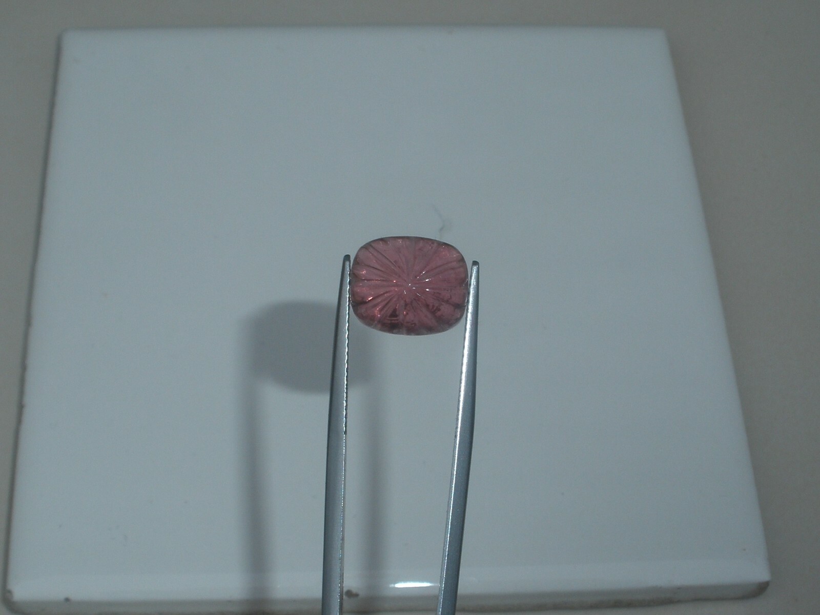 Pink Tourmaline Fancy Carved Cushion Natural Gem 12 x 10mm