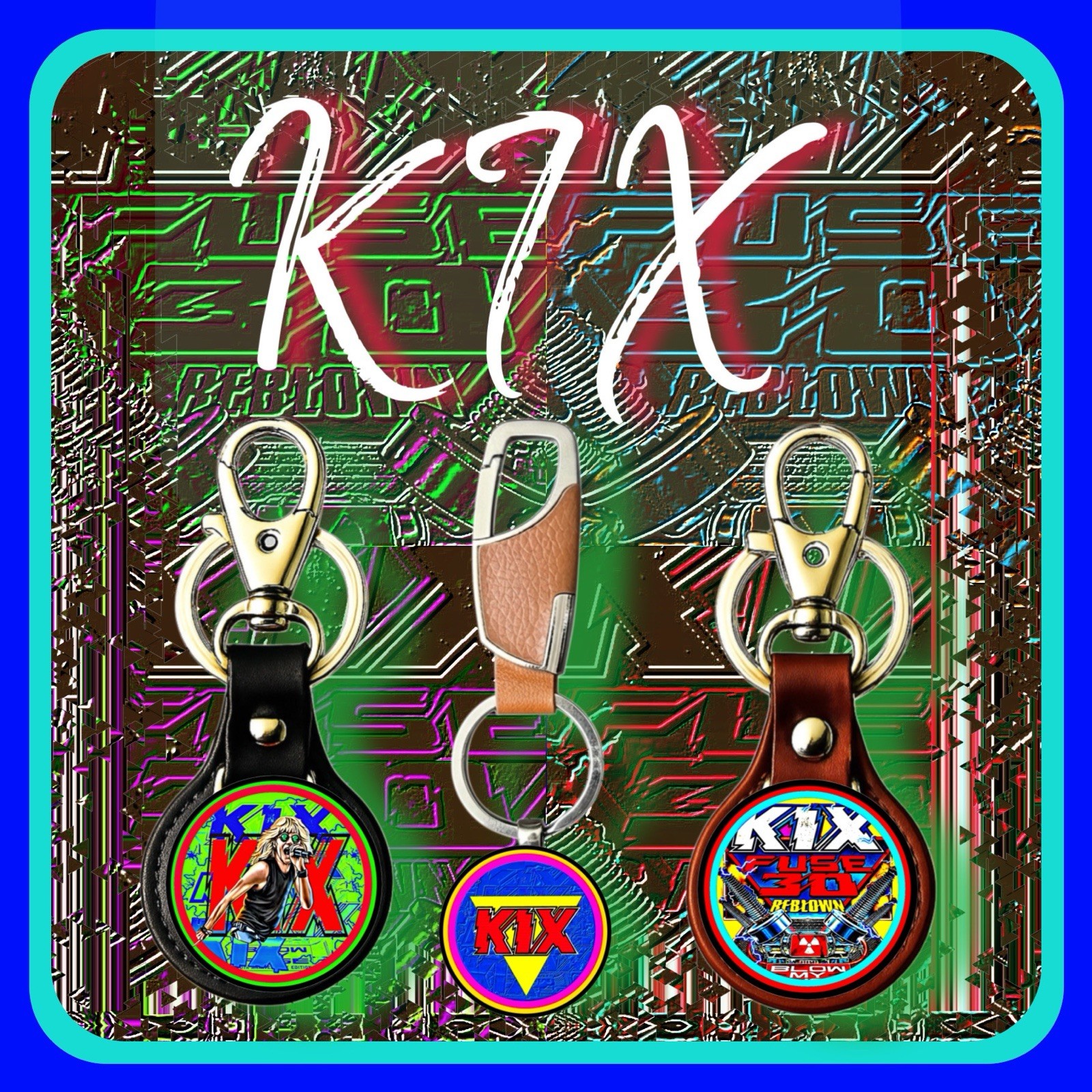 KIX 🇺🇸 ROCK YOUR FACE OFF🇺🇸 THREE LEATHER BRACELETS 🇺🇸🤘