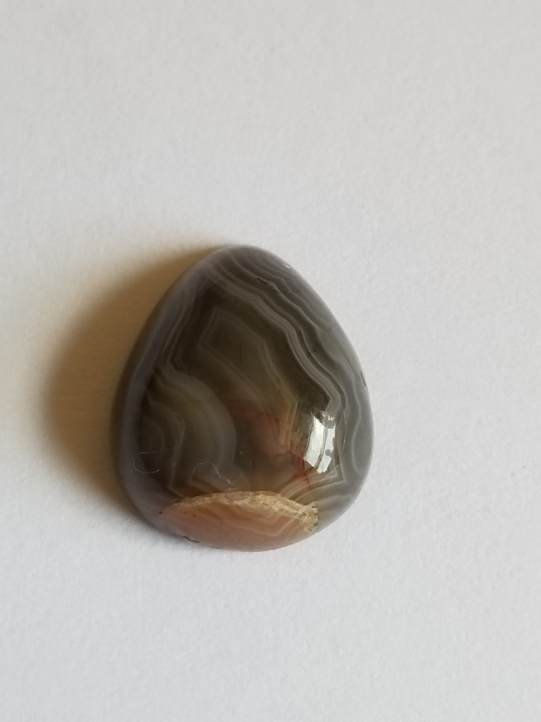 Islamic 6.00 Ct Natural Yemeni Soleimani Aqeeq, Hakik Pear Cab Loose Gemstone