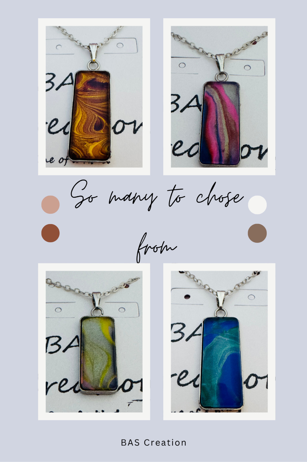 Rectangle Cabochon Pendant One of a kind Hand-Painted by a local Ozark Artist-Me