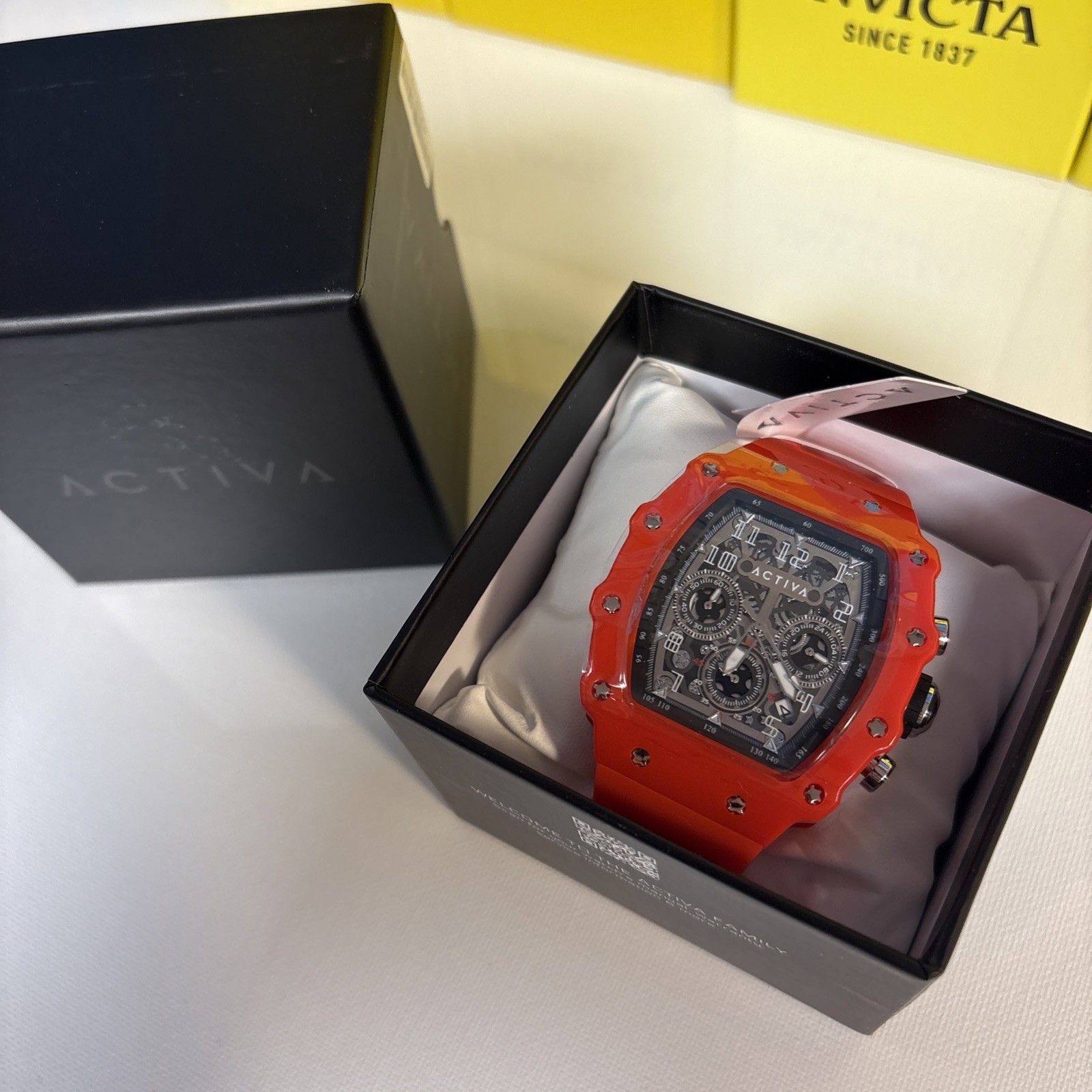 Activa Fury X Invicta Mens Quartz MG53 Skeleton Dial Red 44mm ACW2305-019 NEW