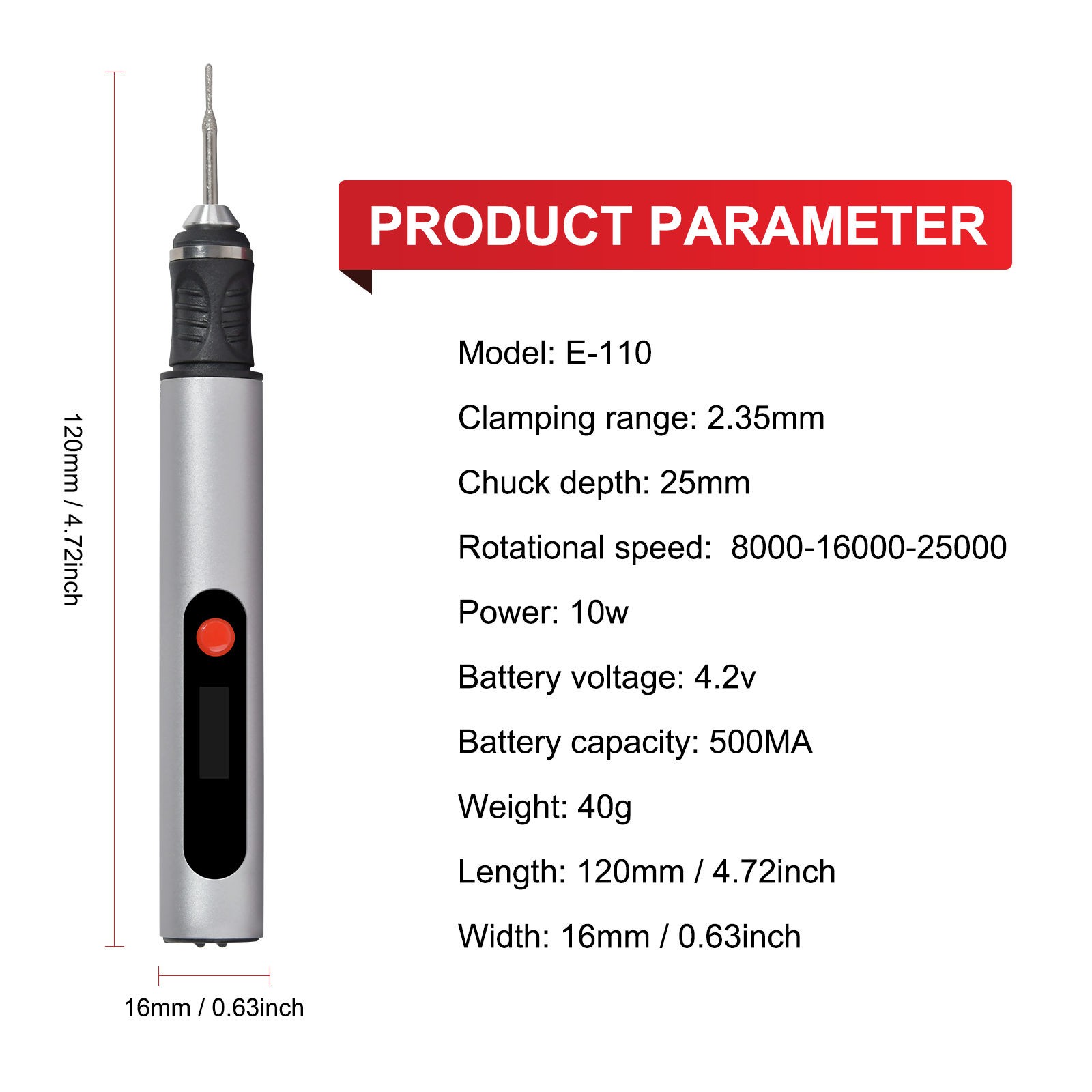 Multifunctional Electric Engraving Pen w/ 30 Bits USB Rechargeable Cordless New