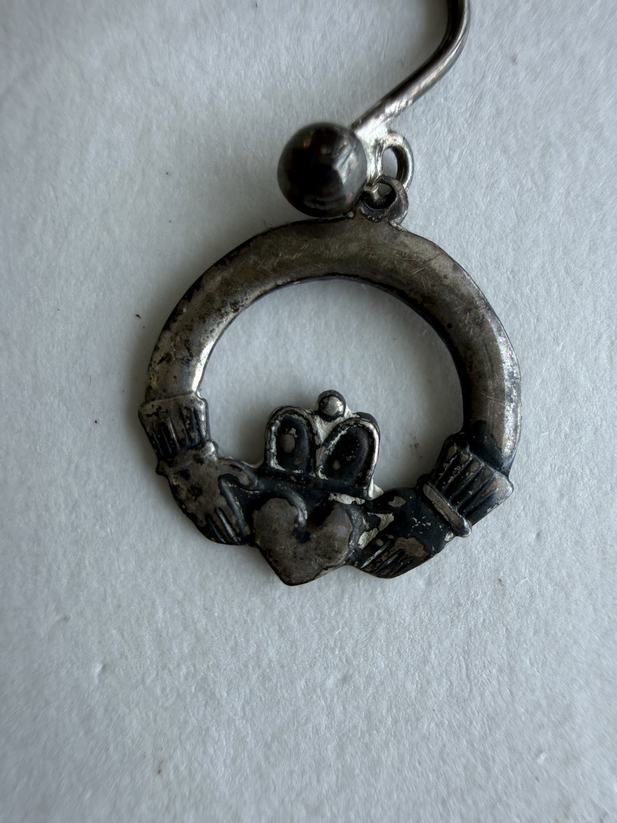 Vintage J.O’N Eire Irish Claddagh 925 Silver Screw Back Earrings Celtic Ireland