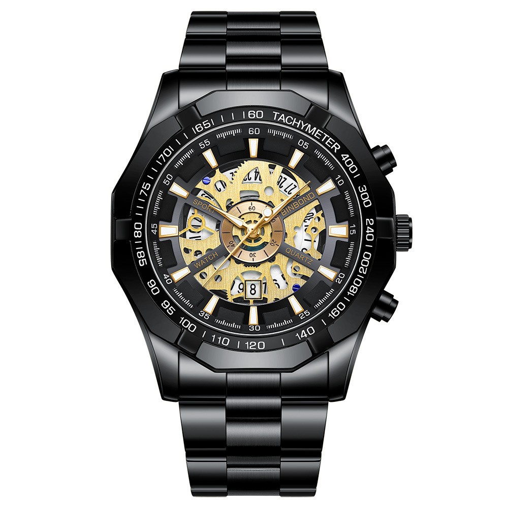 Men’s Waterproof Luminous Casual Business Skeleton Shrimp Watch