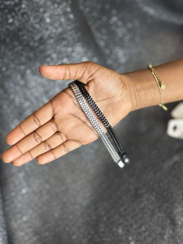 Metal Bracelet Mixed Lot – Black, Silver, Gold – Set of 3 Pieces