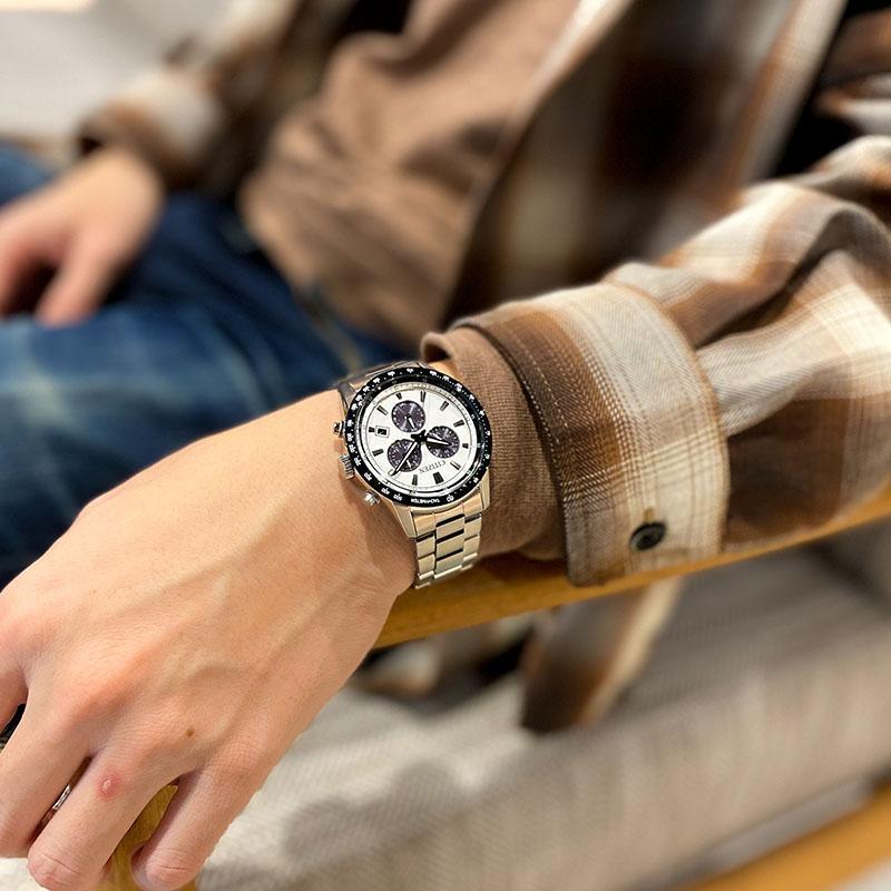 Citizen Collection BL5614-59A Eco-Drive White Silver Black Analog Men’s Watch