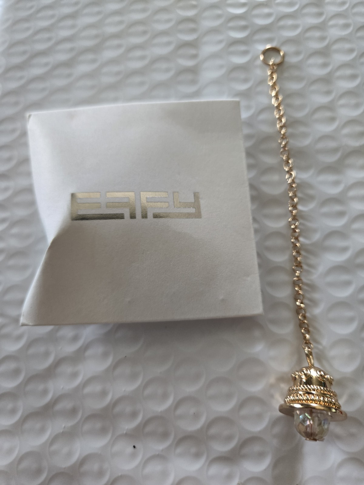 EFFY White Bell Charm Gold-Tone Bag Keychain Dangle charm Royal Caribbean 2026