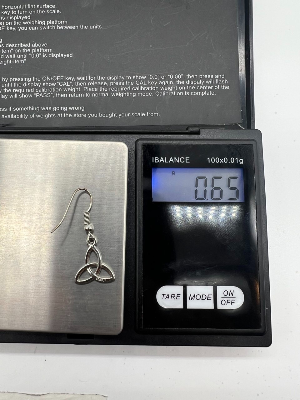 Solvar Celtic Trinity Knot Single Drop Earring Irish Replacement Triquetra