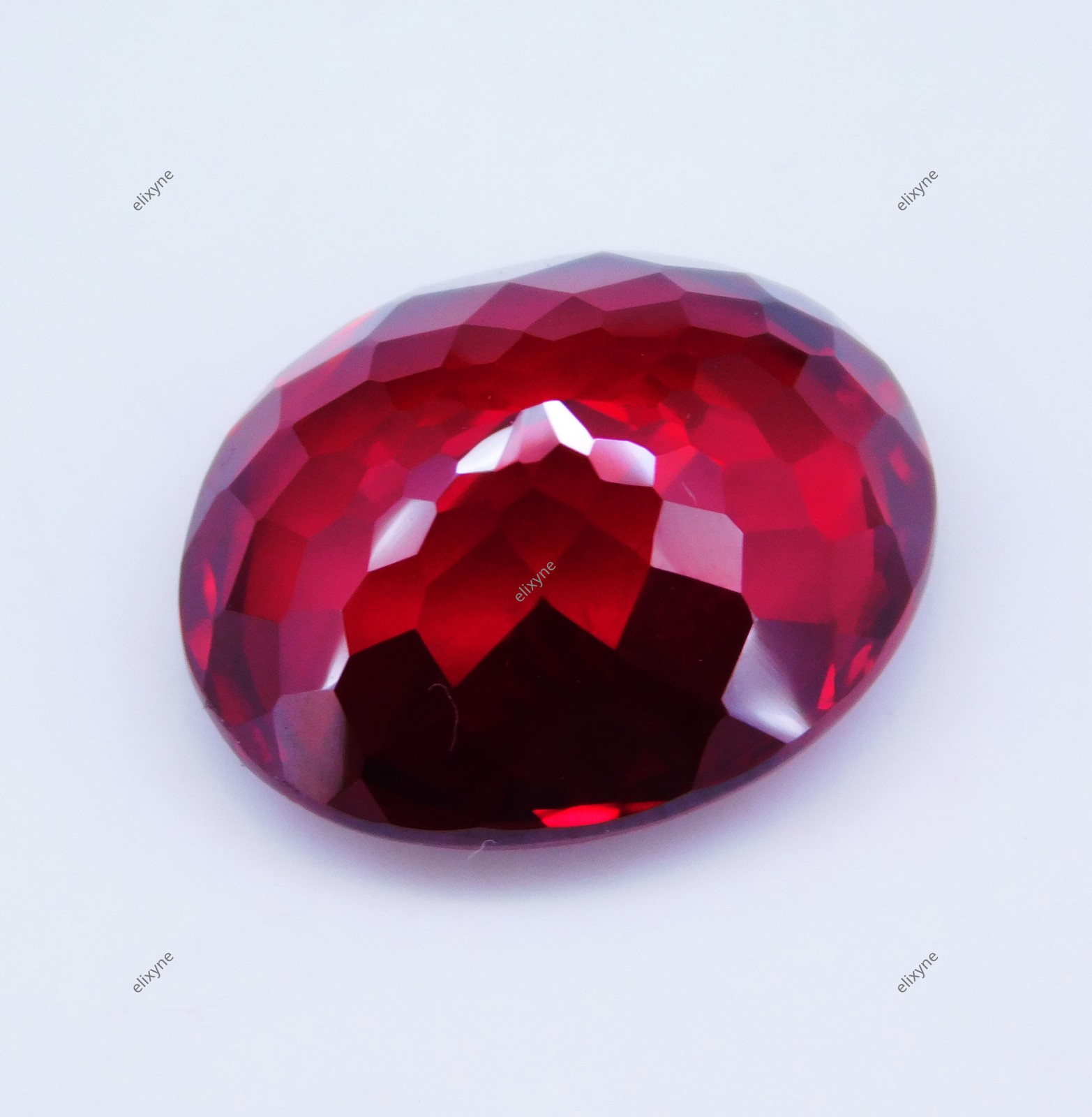 Certified 26.75 Ct Natural Red Ruby Oval Cut Loose Gemstone
