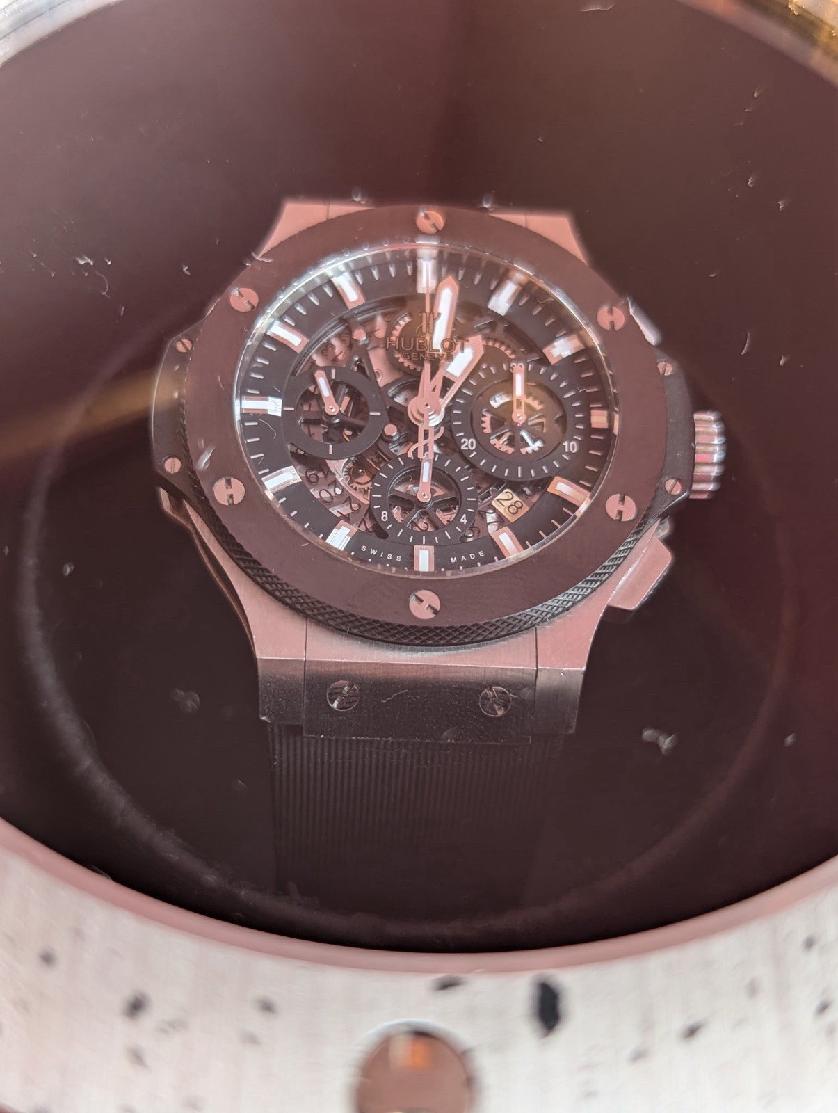 Hublot Big Bang Aero Bang 44MM 311.SM.1170.RX Skeleton Dial Rubber Strap