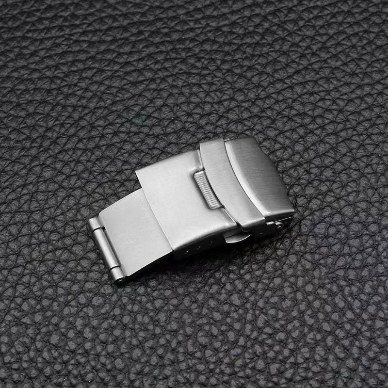Metal Watch Buckle Double Click Button Stainless Steel Diving Deployment Clasp