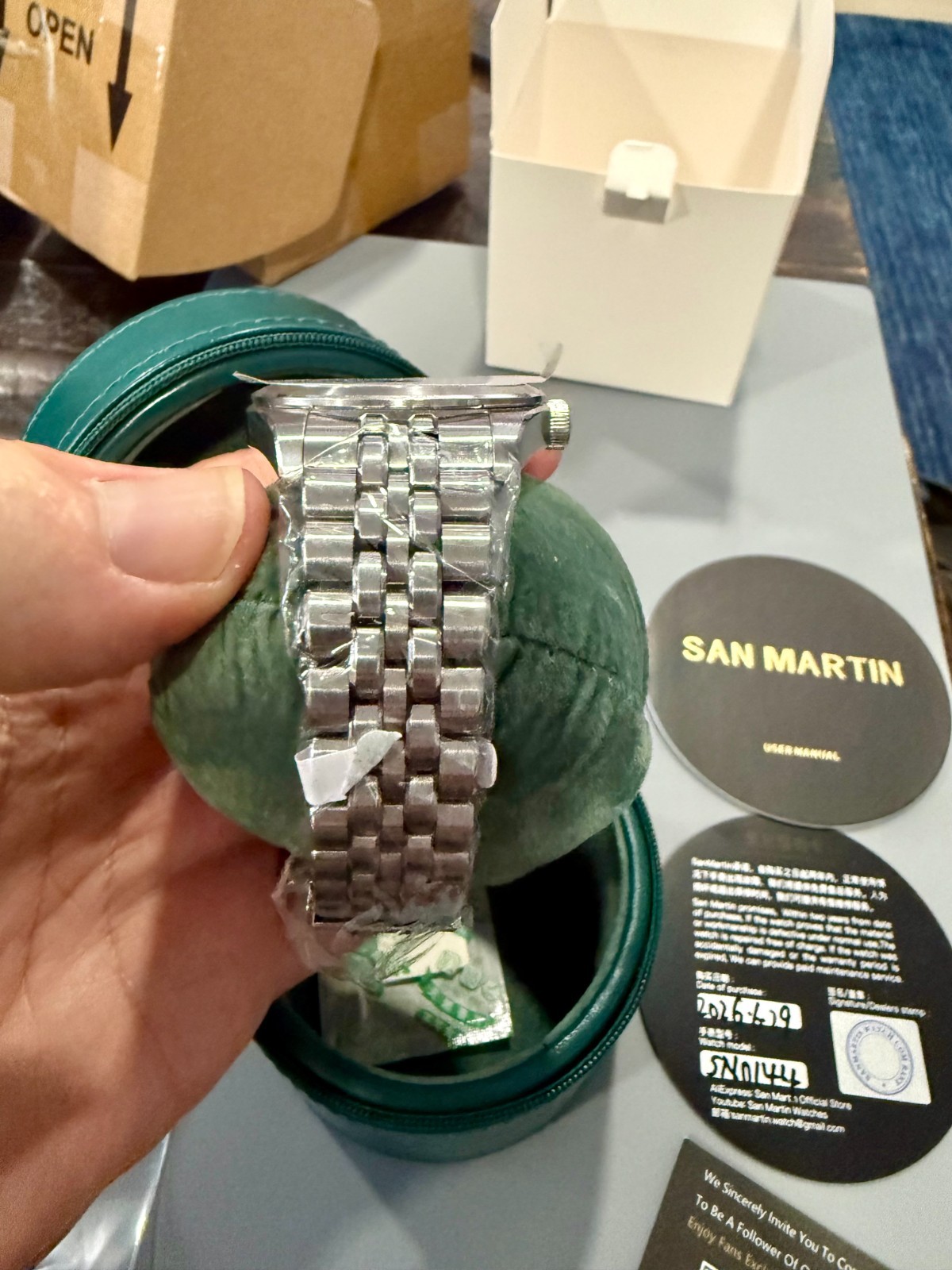 San Martin 39mm SN0144 Grey & White Dial Automatic Watch