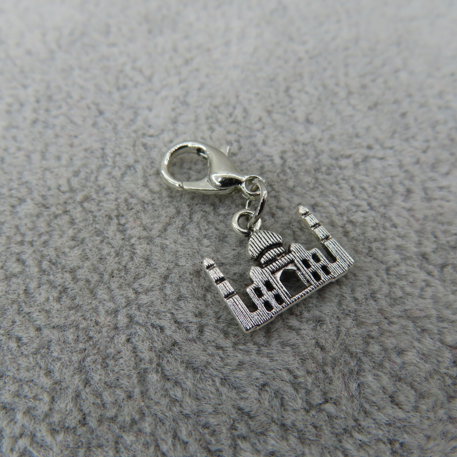 TAJ MAHAL India Charm Zipper Pull Keychain Add On Clip Dangle Travel Vacation