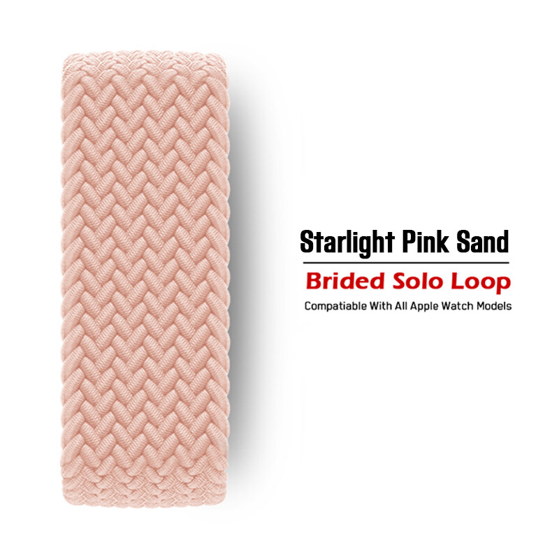 For Apple Watch 9 8 7 6 5 4 SE Ultra 2 Braided Solo Loop Band Size 41/42mm XS