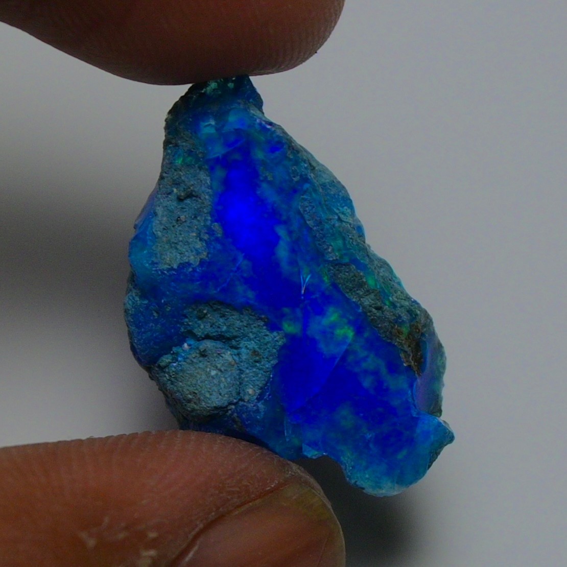 Blue Opal Rough 9.45 Carats, Smoked Ethiopian Welo Opal Rough, Fire Opal Rough