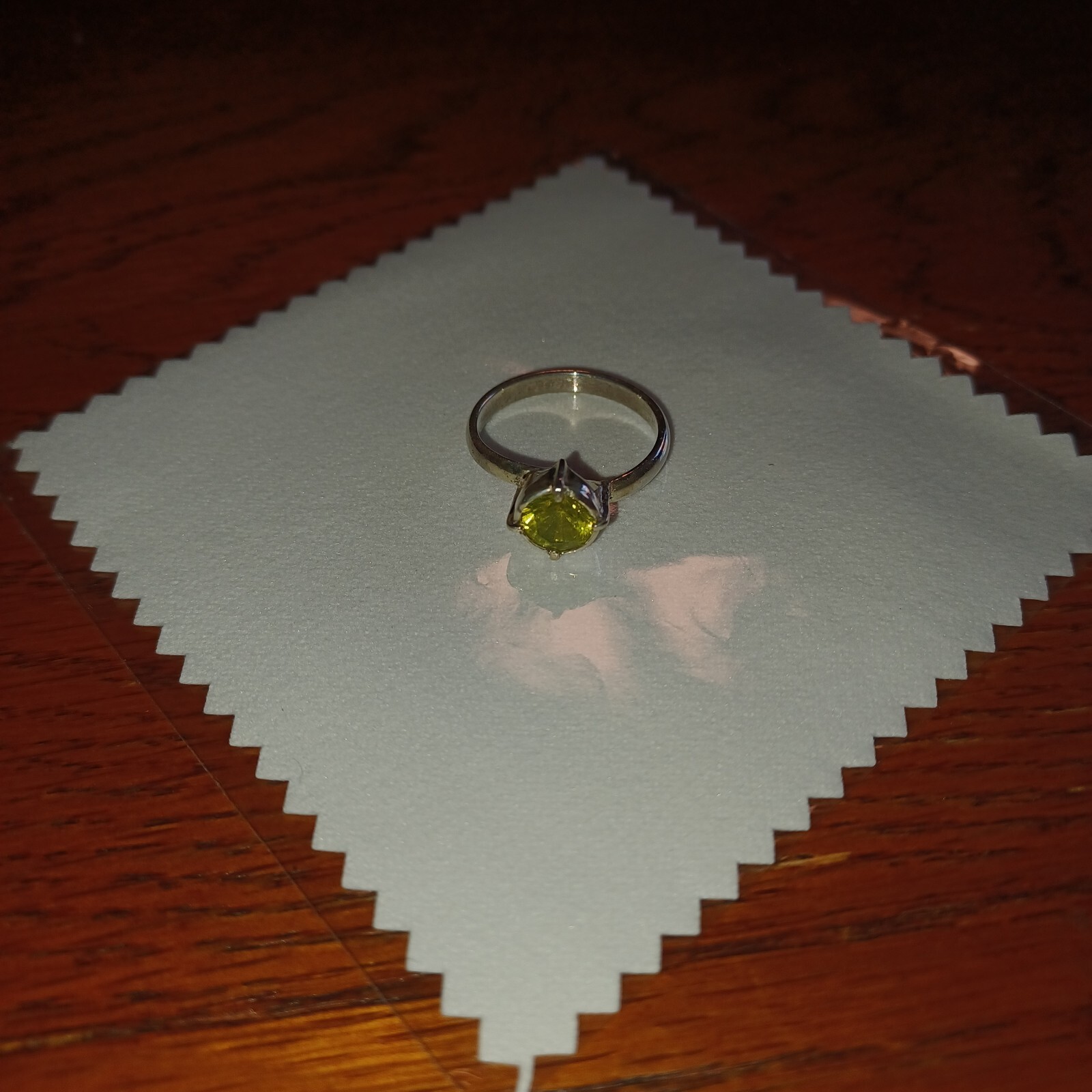 HillaboldJewelry Hand Crafted YAG Yttrium Aluminum Ring Sterling Silver Size6.75