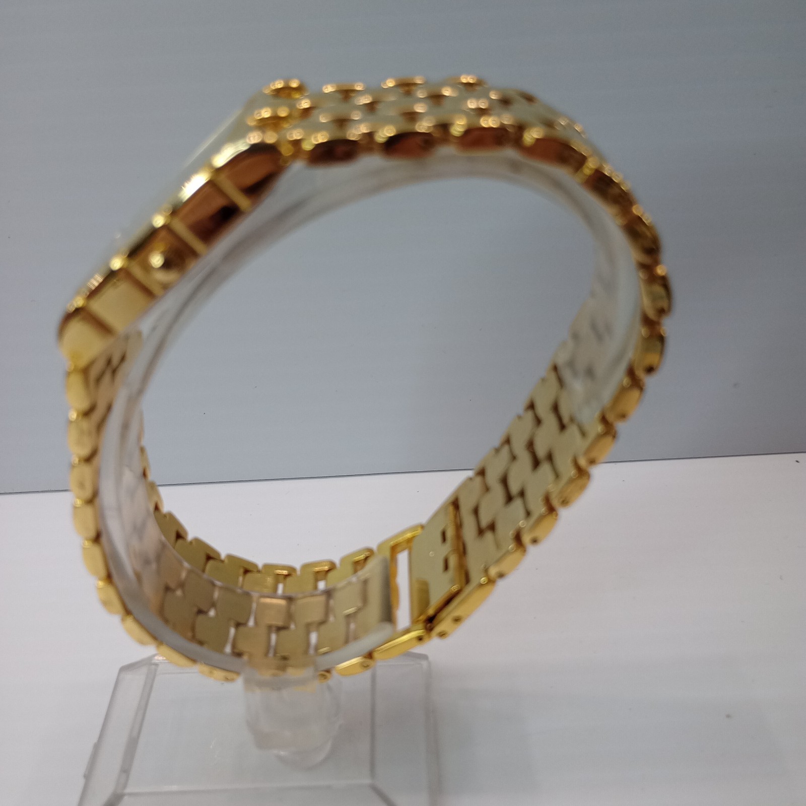 Botany 500 Gold Tone Quartz Watch Rectangular 24.7mm Bracelet New Battery