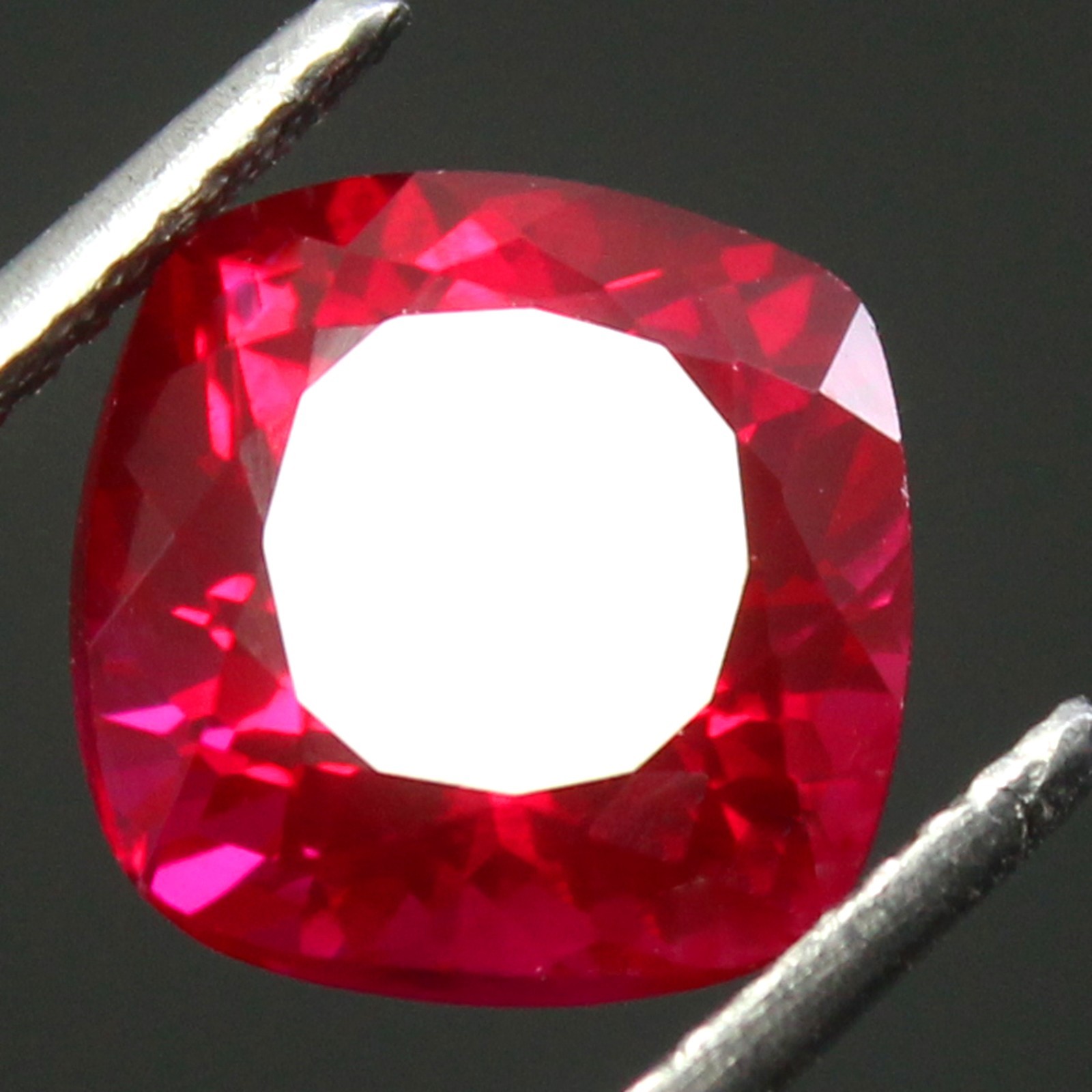 Natural 5.15 Ct Certified Pigeon Blood Red Ruby 9×9 MM Cushion Unheated Gemstone